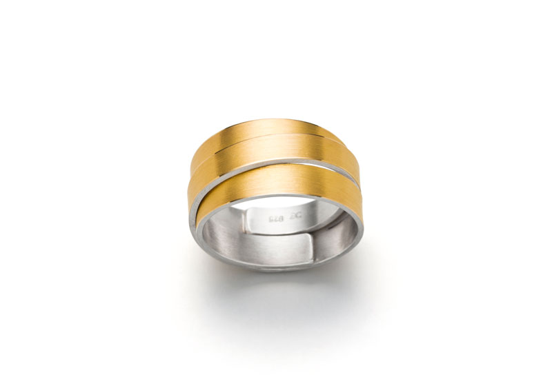SILBER/GOLD RING